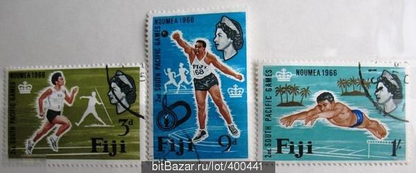 Фиджи 1966 Южные Тихоокеанские Игры Sc#226-28 Used 