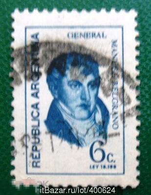 Аргентина 1970 генерал Мануэль Бельграно Sc#926 Used 