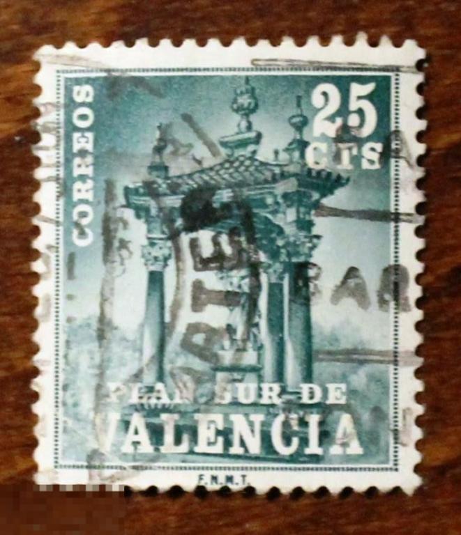 ИСПАНИЯ-Валенсия Налоговая 1971 Cat.№ - 6. #289 Used 