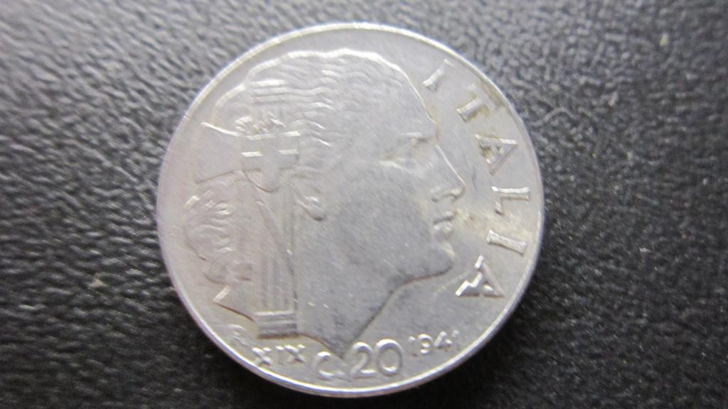 ИТАЛИЯ 20 ЧЕНТЕЗИМО 1941  (2) ( магнит.)