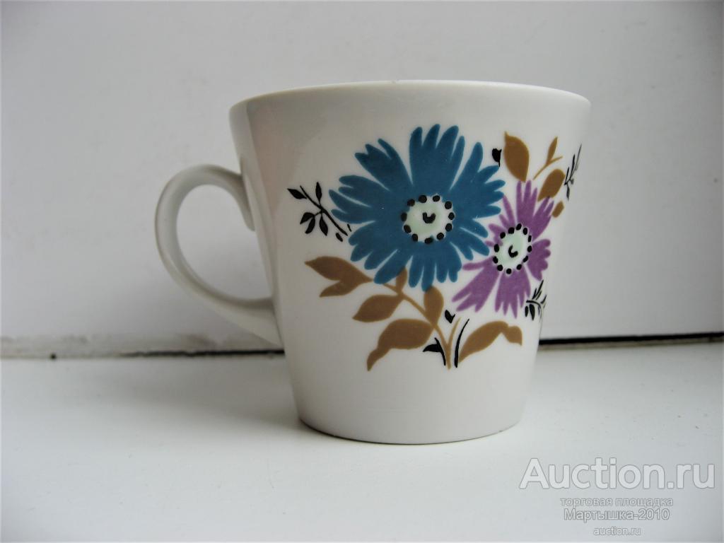 Чашка кофейная васильки завод Пролетарий, Мста