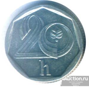 Чехия 20 геллеров 1996 года