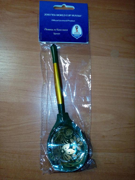 Деревяная Ложка фифа 2018 футбол хохлома редкость