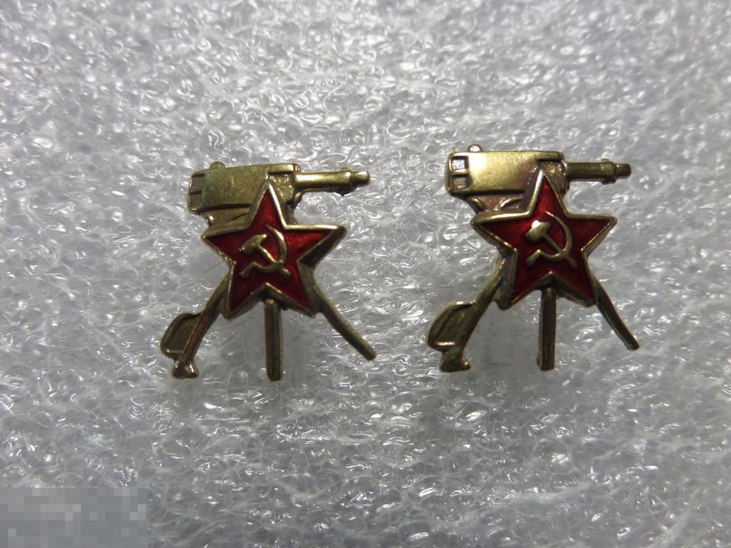 Петличная эмблема Пулеметного расчета "Максима" РККА обр.-24-36гг.