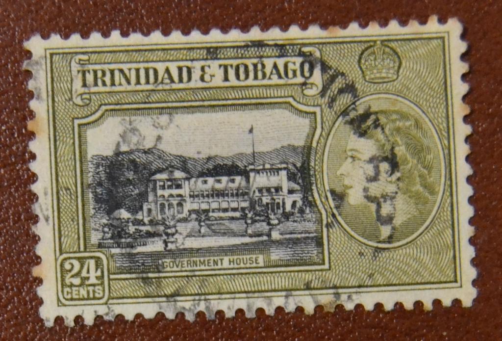 Тринидад и Тобаго 1953 год  Елизавета 2 - Здание правительства Гаш