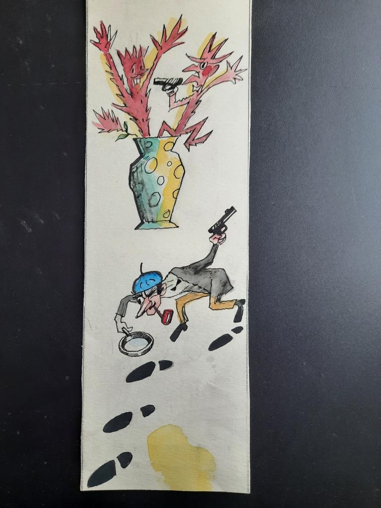Гальба В.А. (1908-1984)  Рисунок на криминальную тему