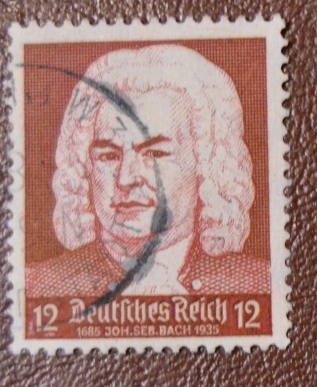 Германия 1935 год  Немецкий композитор Иоганн Себастьян Бах гаш