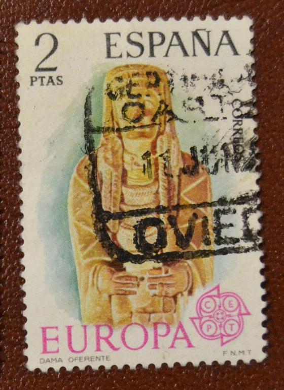 Испания 1974 год  Археология Искусство Древние скульптуры женщин Европа СЕРТ Гаш.