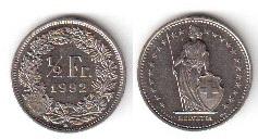 656 Швейцария 0.5 франка 1992