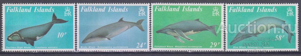 Фолкленды 1989 киты Mi503-506 MNH