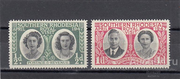 SOUTHERN RODESIA ЮЖНАЯ РОДЕЗИЯ Королева Пара 1947 Сост**