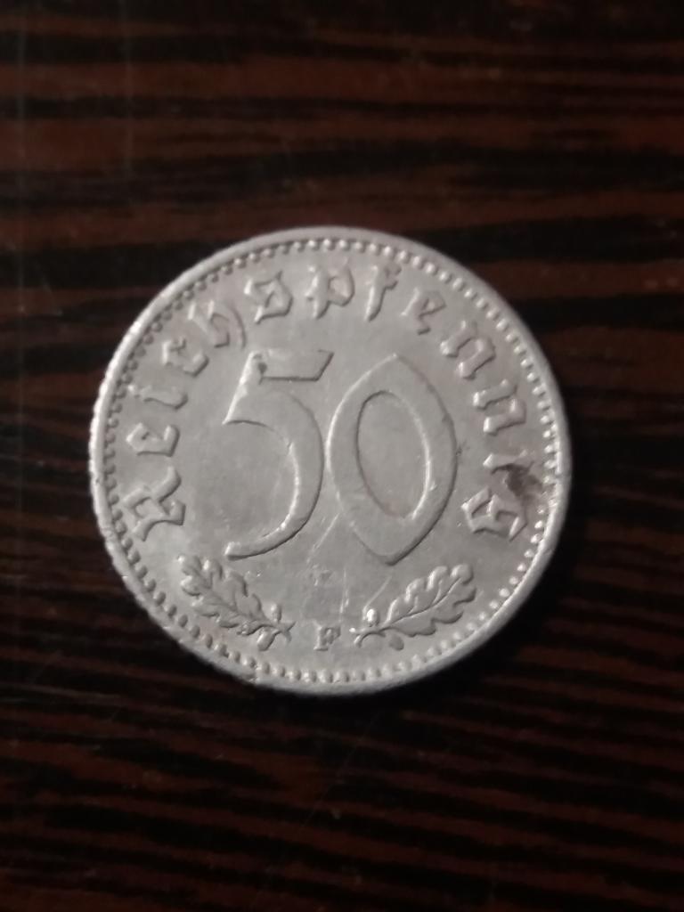 Германия . 50 рейхспфеннигов  1942 ( F )