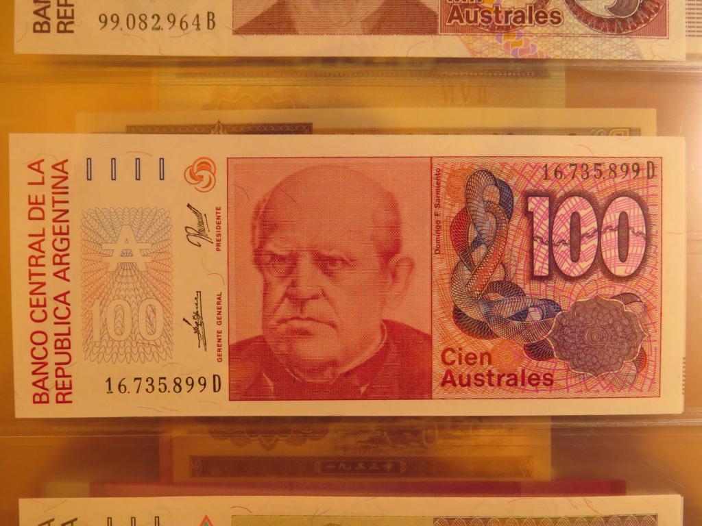 Аргентина - 100 аустралей 1985-1990 г. - UNC - Пресс!