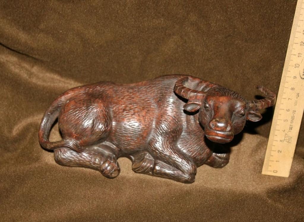 Статуэтка из бронзы фен шуй Бык буйвол