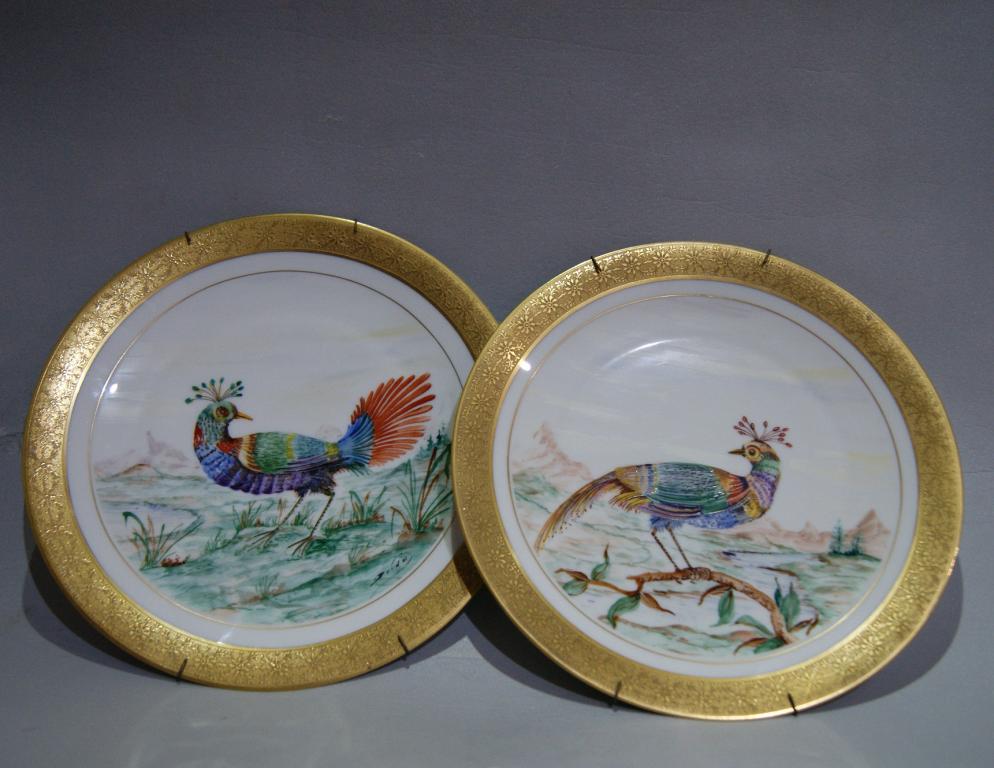 ПТИЦЫ Франция Коллекционные тарелки ручная роспись Limoges