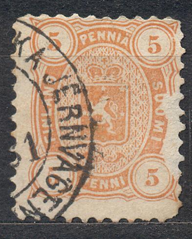 РИ 1875 г. Русская Финляндия п\ф 11:12,5 интересное гашение