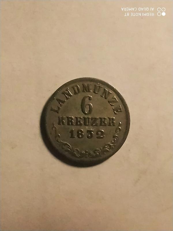 Германия. Саксен-Мейнинген. 6 крейцеров. 1832 год. Серебро.