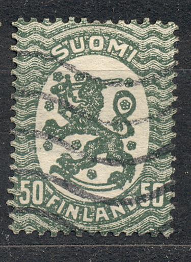 Финляндия  1917-29 стандарт 1 выпуск гашеная