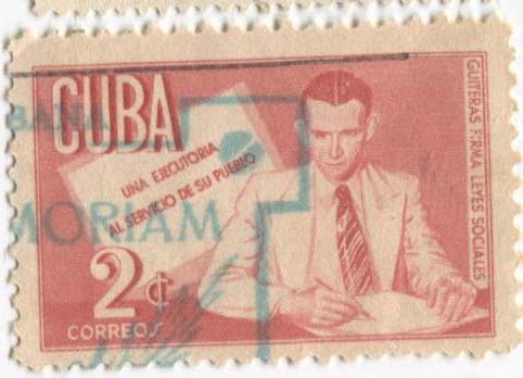 1951.Куба.16 годовщина смерти антонио Гутьереса.2с.гаш
