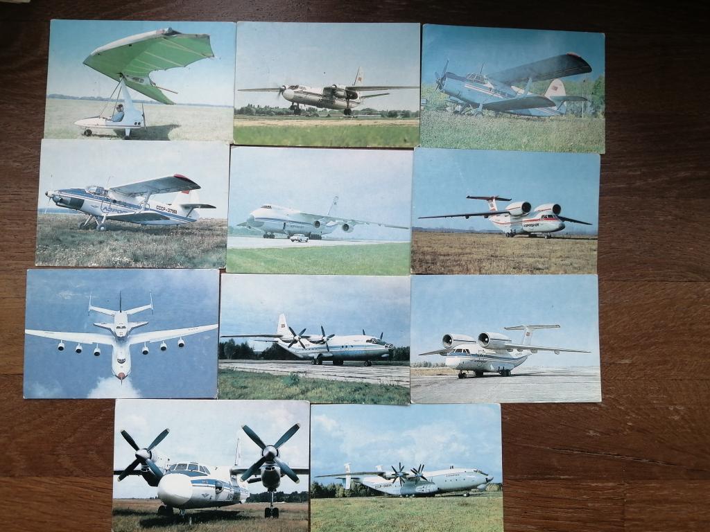 !  Календарь . Набор самолётов .  1971г. 11 штук