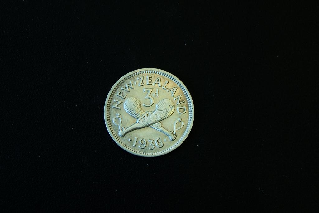 Новая Зеландия 3 пенса 1936 КМ 1