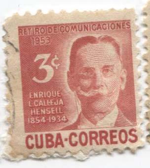 1953.Куба.Почтовые пенсионные кассы.10с .Энрике Хенсель.гаш