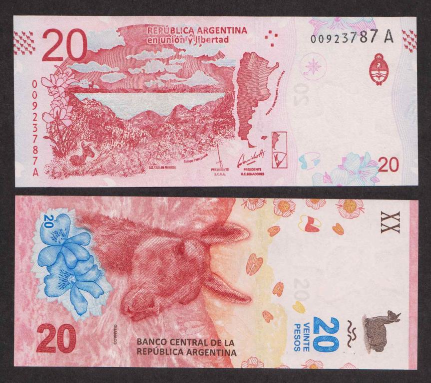 Аргентина 20 Песо 2017 new UNC (ПРЕСС)