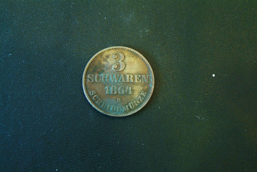 Германия Ольденбург 3 шварен 1864 КМ 191
