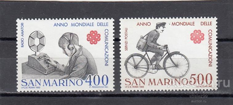 SAN MARINO САН МАРИНО Связь Почтовое дело Пара  1983   Сост**