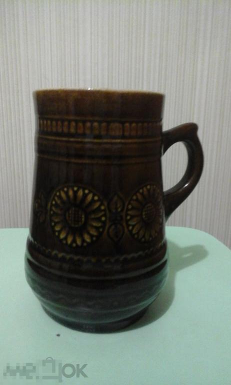 Кружка пивная СССР керамическая.0.8 л