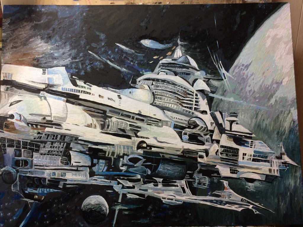 Картина (копия) Джон Беркли "К звездам"  масло 45*35