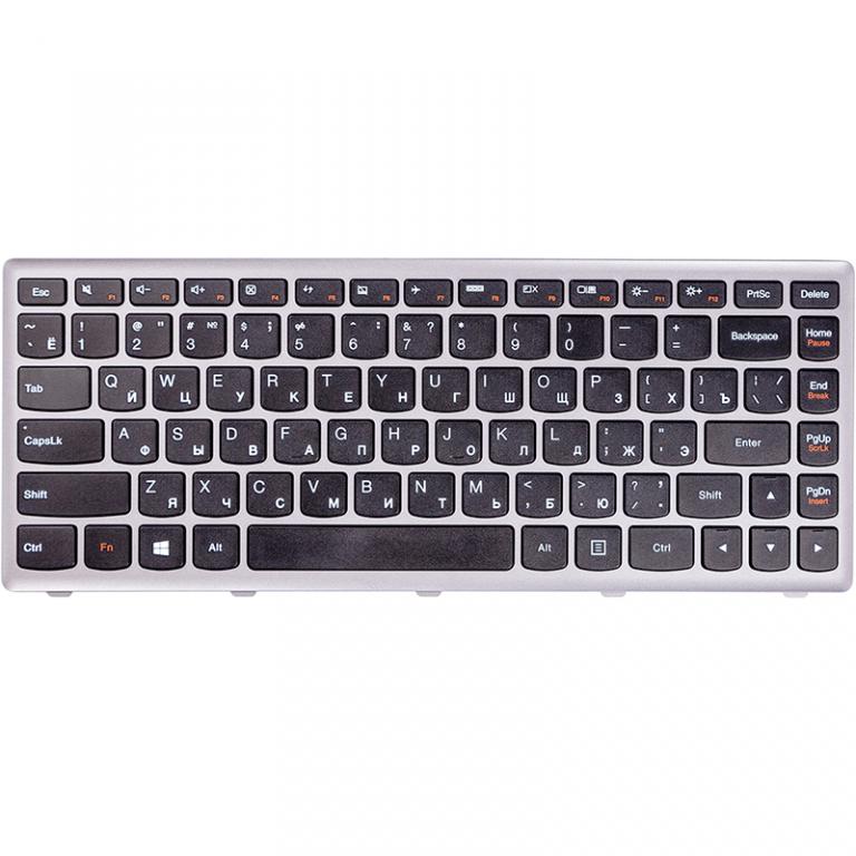 Клавиатура для ноутбука LENOVO Z410, G400 черный, серый фрейм (KB310768)