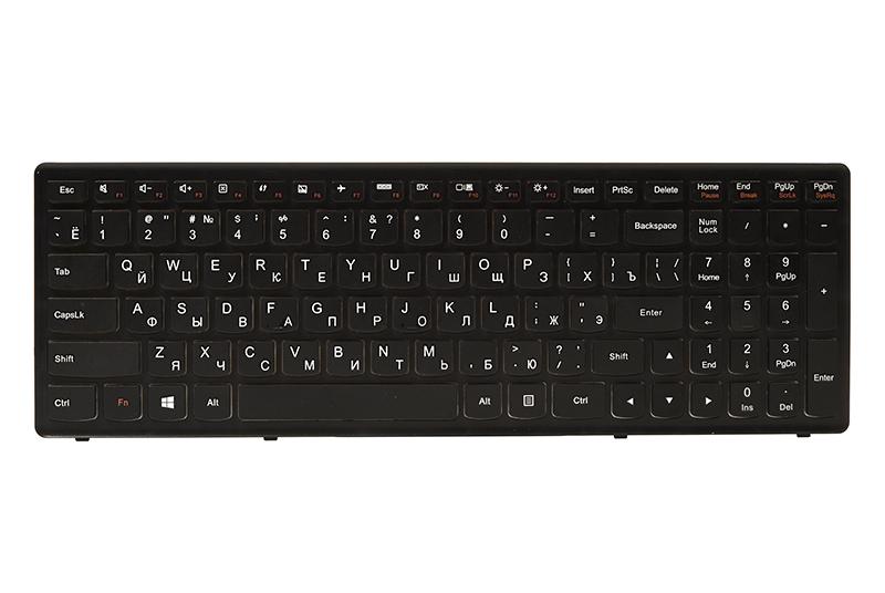 Клавиатура для ноутбука IBM/LENOVO IdeaPad Flex 15, G500s черный, черный фрейм (KB311767)