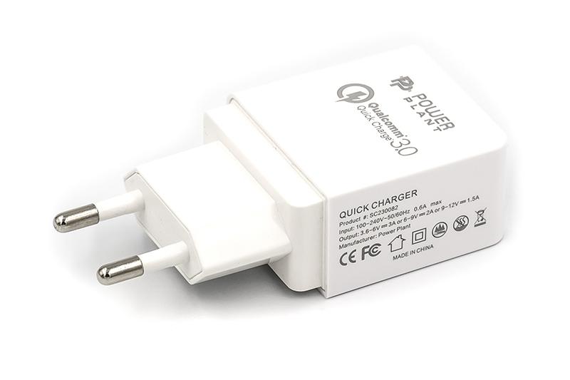 Зарядное устройство PowerPlant Qualcomm Quick Charge 3.0 (SC230082)