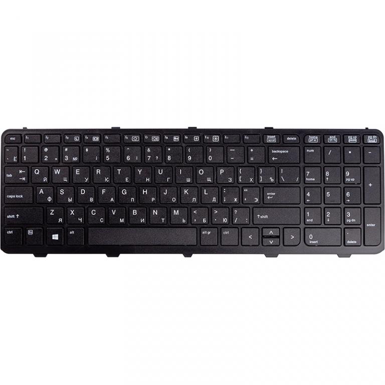 Клавиатура для ноутбука HP Probook 450, 450 G1, 455 черный, черный фрейм (KB310743)