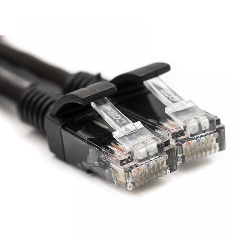 Патч-корд PowerPlant Cat5E UTP 5м, черный (CA911608)