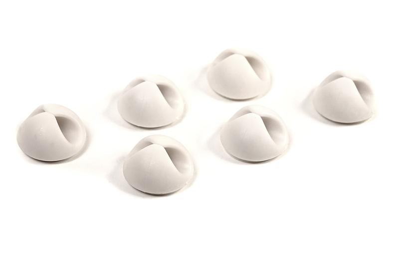 Держатель для кабеля PowerPlant 6 шт., белый (CA910458)