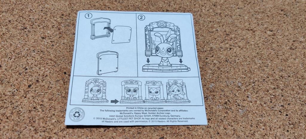Вкладыш Макдональдс McDonalds Happy Meal Хэппи Мил Littlest Pet Shop Литл Пет Шоп