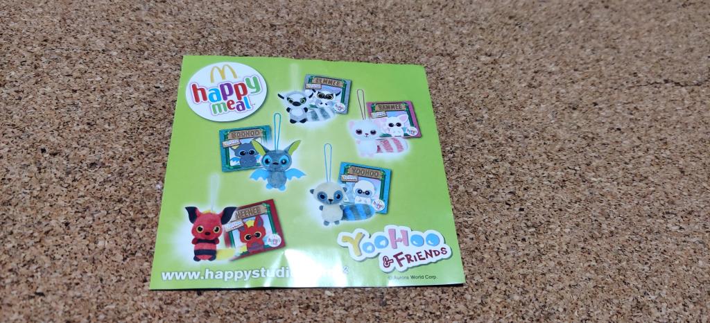 Вкладыш Макдональдс McDonalds Happy Meal Хэппи Мил YooHoo & Friends Юху и друзья двойной