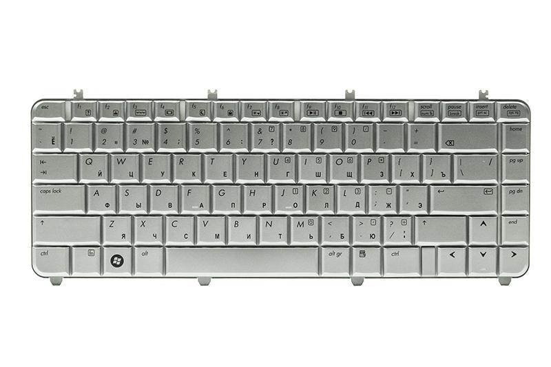 Клавиатура для ноутбука HP Pavilion DV5, DV5T, DV5-1000 серебристый, серебристый фрейм (KB310951)