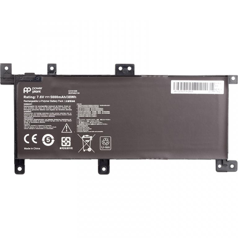 Аккумулятор PowerPlant для ноутбуков ASUS VivoBook X556U (C21N1509) 7.6V 5000mAh (NB430963)