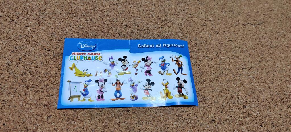 Вкладыш не киндер Disney Клуб Микки Мауса