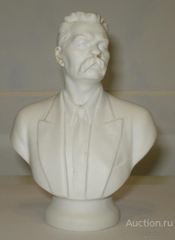 Бюст М. Горький. Бисквит. ЛФЗ. СССР