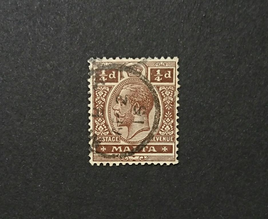 Британские колонии - Мальта 1/4d, 1919 г., used