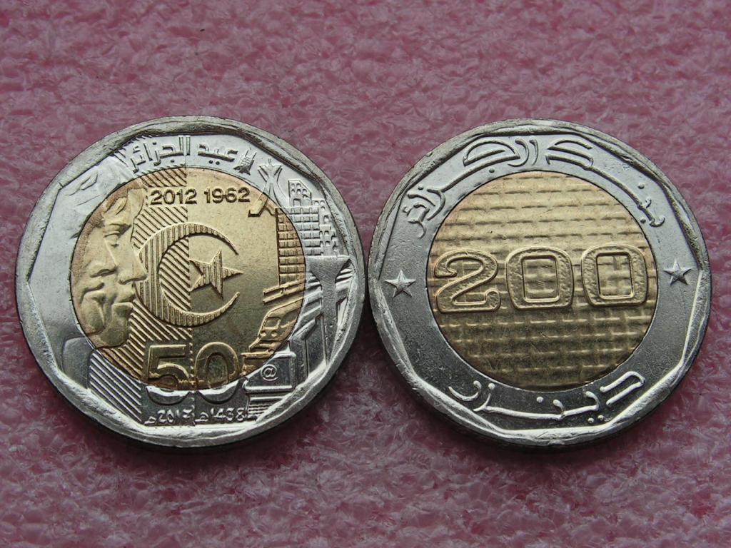 Алжир 200 динаров 2017 независимость 50 лет unc / 2012