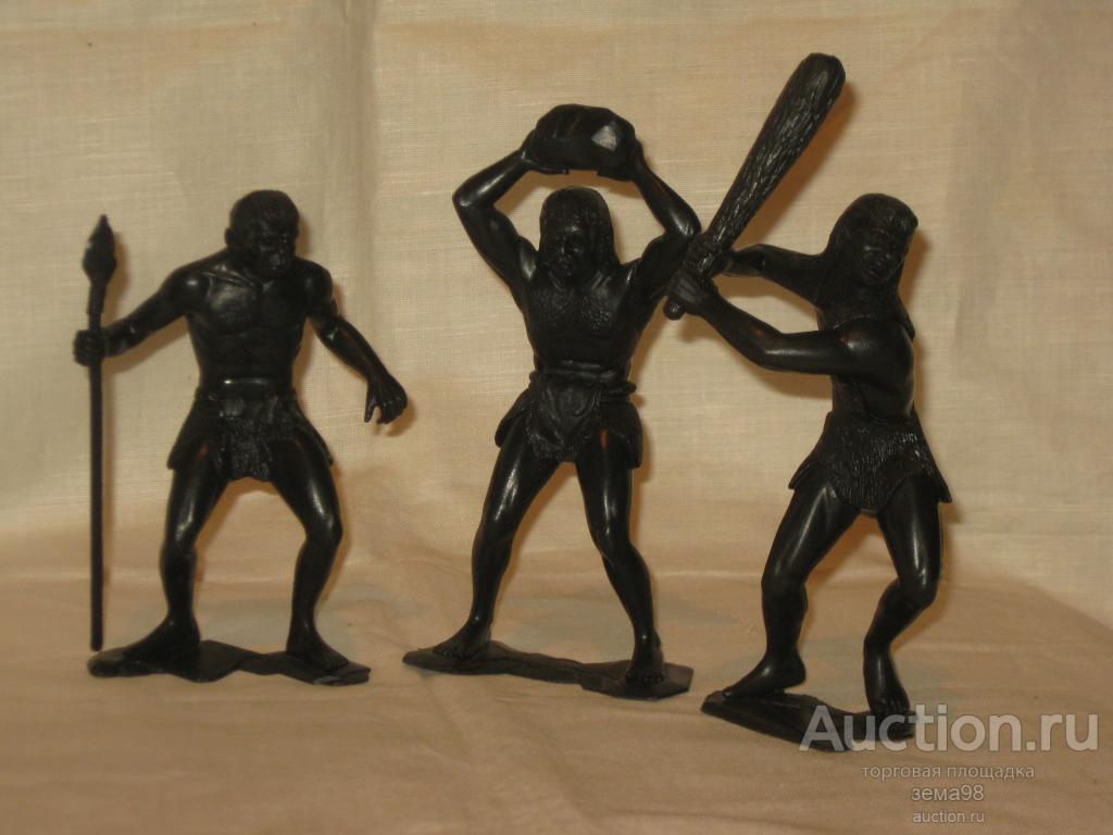 Солдатики. Первобытная армия. Пластмасса. СССР.