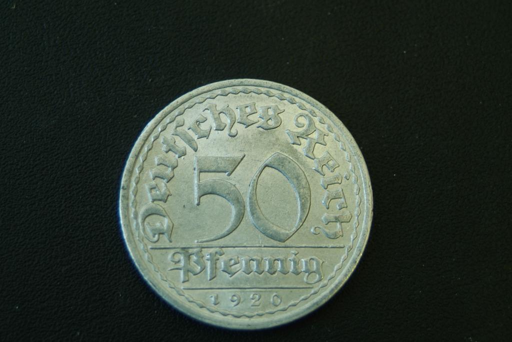 Германия 50 пфеннигов 1920А  КМ 27