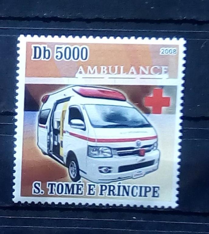 Сан Томе и Принсиспи 2008. Транспорт.  Автомобиль скорой помощи. MNH**