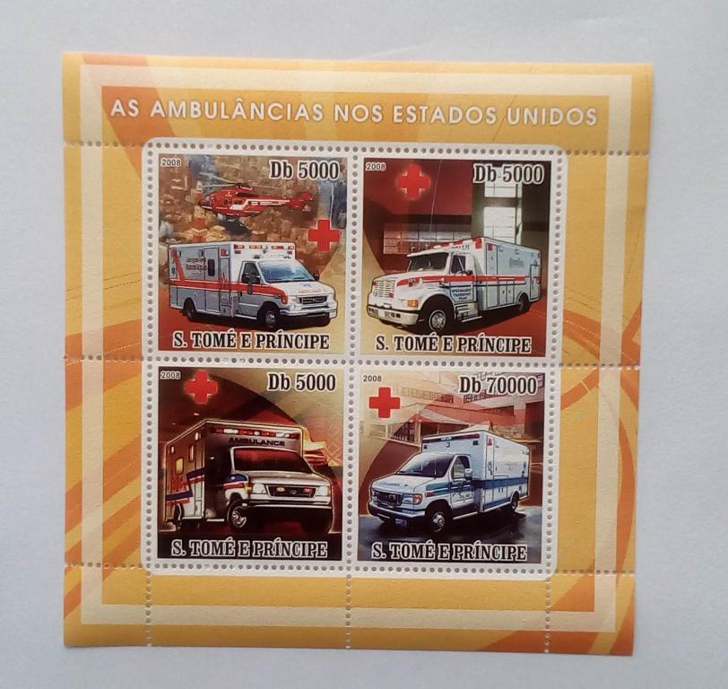 Сан Томе и Принсиспи 2008. Транспорт.  Автомобиль скорой помощи. MNH**