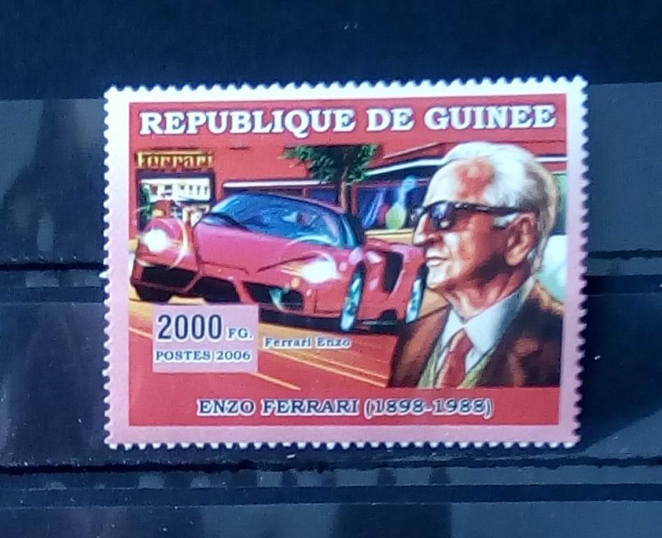 Гвинея 2006. Автомобили Феррари. История. Спорт. MNH**